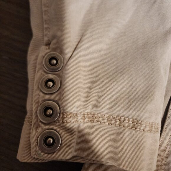 L’atelier Hooded Utility Jacket with Drawstring Waist NWOT Tan Med - Picture 4 of 15